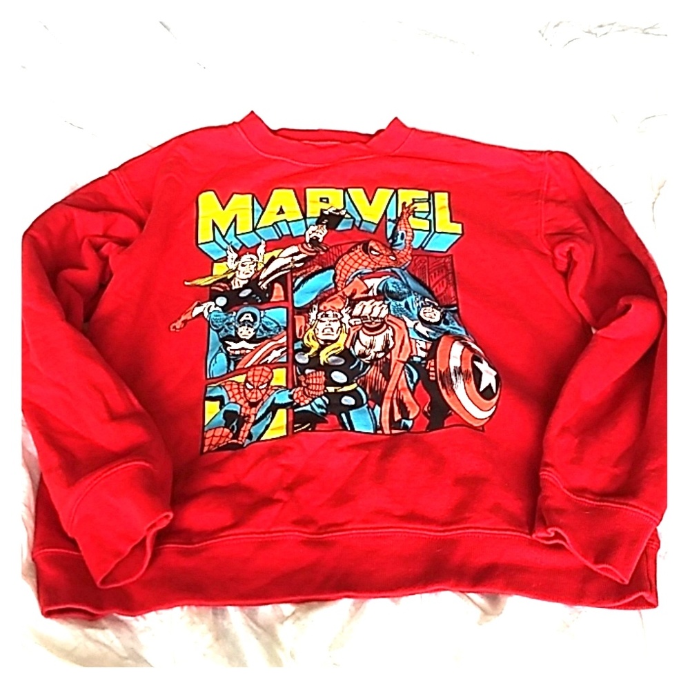 Red Marvel Comics Sweatshirt